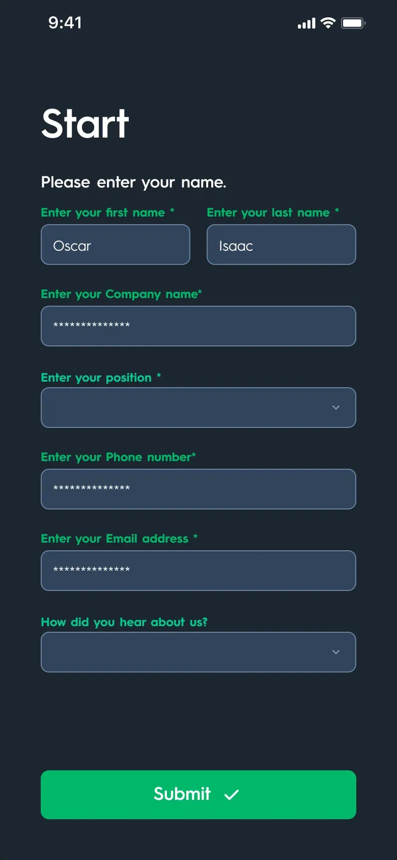Carsparency Pro on a phone — Sign-in: Your details