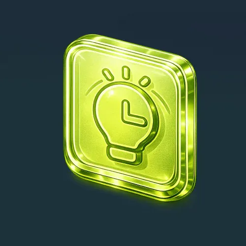 3D icon: Time (light bulb)